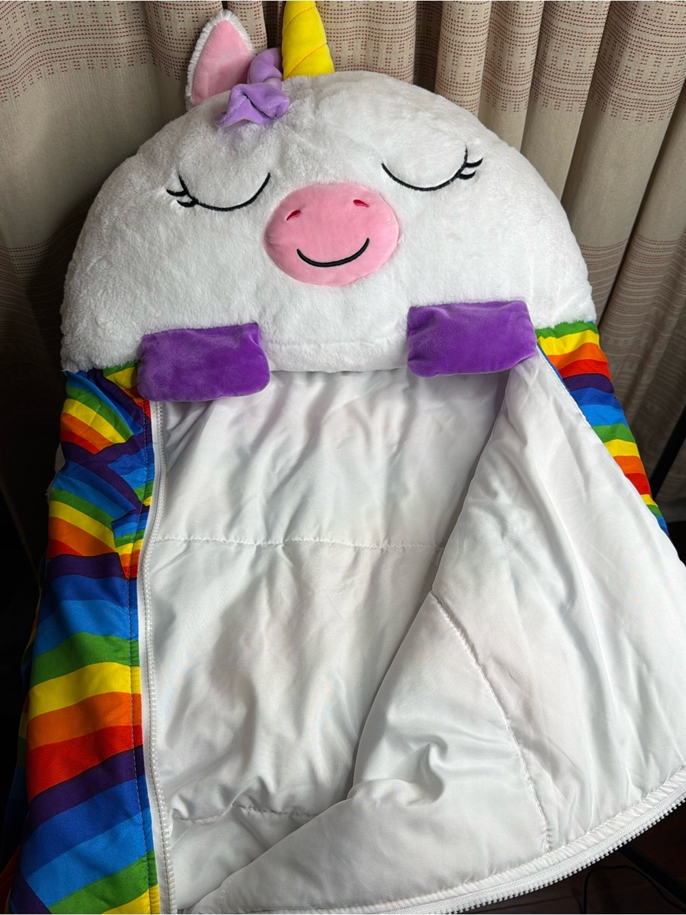 Happy Nappers - Plush White Unicorn Pillow and Blanket